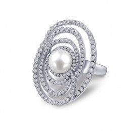 Red Carpet Pearl Ring - Lafonn 8R011CLP