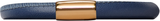Blue Leather Bracelet With Gold Plated Lock - Endless Jewelry 12504