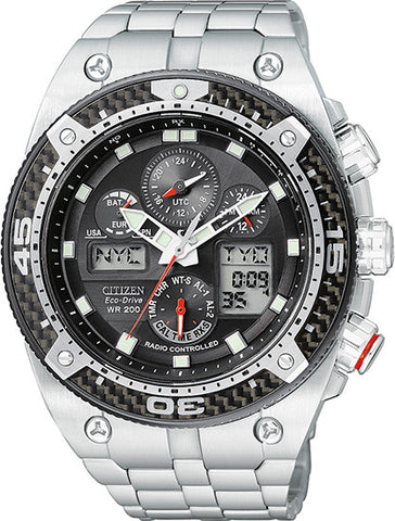 Citizen Promaster Carbon Atomic Men's Stainless Steel Chronograph - JY0075-54E