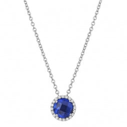 September Birthstone Lab-Grown Sapphire Necklace - Lafonn BN001SAP18