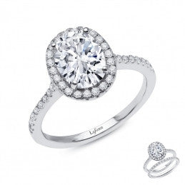 Oval Halo Ring - Lafonn R2013CLP