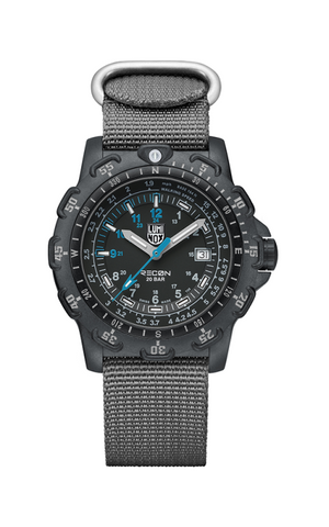 Recon Point Man Black Dial Grey Nylon Men's Luminox Watch - A.8824.MI