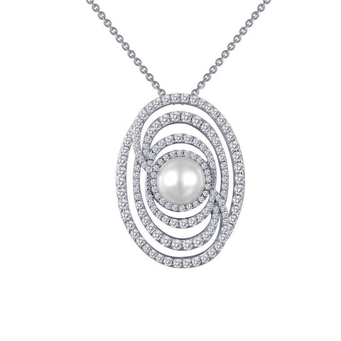 Red Carpet Collection Pearl Swirl Pendant- Lafonn 8P012CLP18