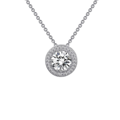 Round Halo Pendant - Lafonn P0052CLP18