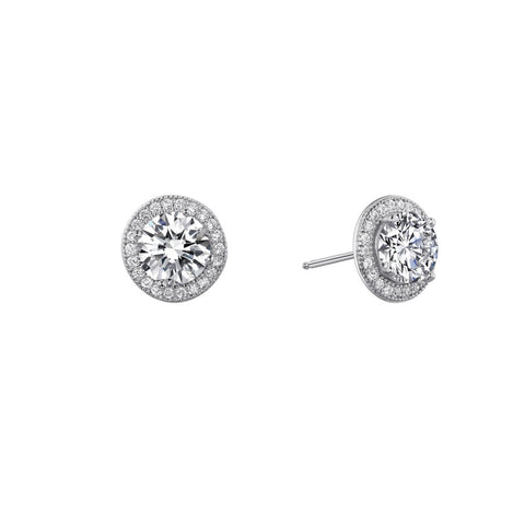 Round Halo Stud Earrings - Lafonn E0052CLP00