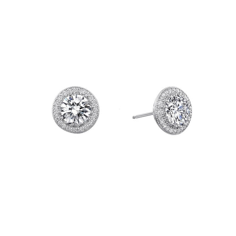 Round Halo Stud Earrings - Lafonn E0053CLP00