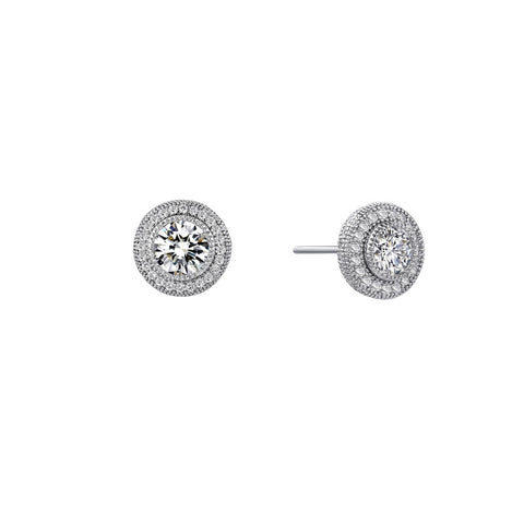 Round Halo Stud Earrings - Lafonn E0035CLP00