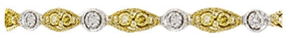 White & Natural Yellow Diamond Hidalgo Band